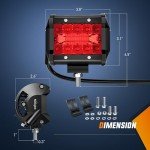 Nilight 4" LED Light Pods - Red 2PCS Combo