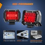 Nilight 4" LED Light Pods - Red 2PCS Combo