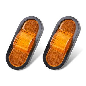 LED Side Marker Lights - Oval 6.5 Inch, 2 Pcs