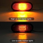 LED Side Marker Lights - Oval 6.5 Inch, 2 Pcs