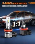 Yellow LED Fog Light Bulbs - 10000LM, 3000K