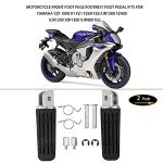 Yamaha Motorcycle Foot Pegs - Black Front Footrests