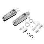 Yamaha Motorcycle Foot Pegs - Black Front Footrests