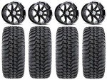 MSA Black Diesel 15" ATV Wheels & Tires Bundle