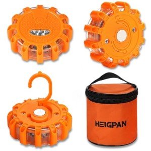 HEIGPAN LED Road Flares with Magnetic Base - 3 Pack