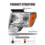 Ford F150 09-14 Headlight Assembly Replacement Pair