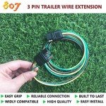 36-Inch 3-Way Trailer Connector with Wire Extension