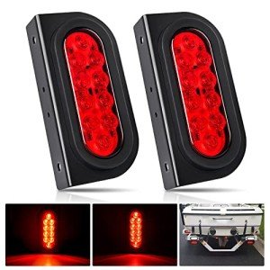 Nilight 6" Oval Waterproof Trailer Tail Lights - 2PC