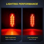 Nilight 6" Oval Waterproof Trailer Tail Lights - 2PC