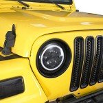 Black Headlight Bezel Cover for Jeep TJ 1997-2006