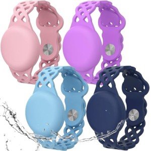 Waterproof AirTag Wristbands for Kids (4 Pack)