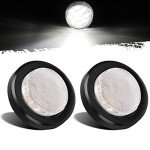 2Pcs 2.5" Round White LED Side Marker Lights