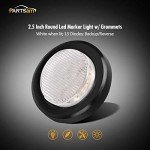 2Pcs 2.5" Round White LED Side Marker Lights