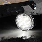2Pcs 2.5" Round White LED Side Marker Lights