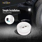 2Pcs 2.5" Round White LED Side Marker Lights