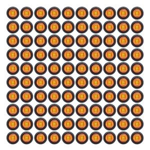 Pack of 100 Amber 3/4 Inch LED Marker Lights