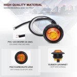 Pack of 100 Amber 3/4 Inch LED Marker Lights