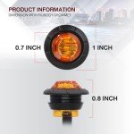 Pack of 100 Amber 3/4 Inch LED Marker Lights