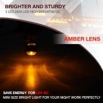 Pack of 100 Amber 3/4 Inch LED Marker Lights