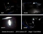Cool White LED Interior Bulbs for Subaru WRX STi