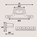 Black LED License Plate Light for Trailers & Trucks