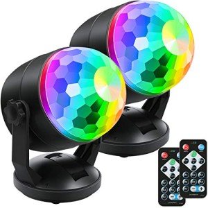 2-Pack Portable Sound-Activated Party Lights