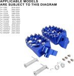 JFG Racing CNC Dirt Bike Foot Pegs - Blue