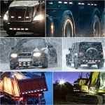 8 Pack 24 LED Amber White Strobe Lights