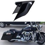Harley Touring Stretched Side Covers - Vivid Black
