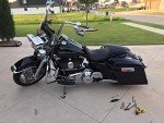 Harley Touring Stretched Side Covers - Vivid Black