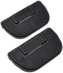 Kuryakyn Ribbed Folding Motorcycle Footboards - Black