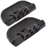 Kuryakyn Ribbed Folding Motorcycle Footboards - Black