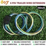 6-Way Square Trailer Wiring Harness Connectors