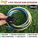 6-Way Square Trailer Wiring Harness Connectors