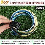 6-Way Square Trailer Wiring Harness Connectors