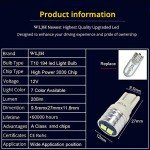 WLJH Bright White T10 LED Dash Bulbs - 10 Pack