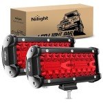 Nilight 6.5" LED Light Pod - Red Combo Pack