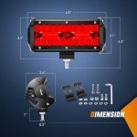 Nilight 6.5" LED Light Pod - Red Combo Pack