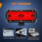 Nilight 6.5" LED Light Pod - Red Combo Pack