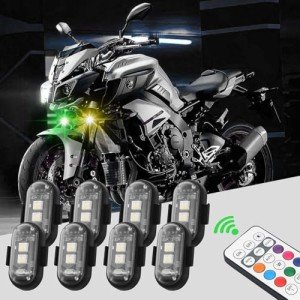RGB Strobe Lights with Remote Control - 8 Colors