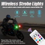 RGB Strobe Lights with Remote Control - 8 Colors