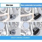AUFER Black Motorcycle Foot Pegs for Touring Bikes