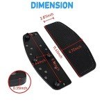 AUFER Black Motorcycle Foot Pegs for Touring Bikes