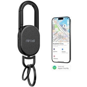 Miroddi Keychain Tracker for Car Keys - Black