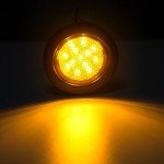 2.5" Round LED Marker Lights Set - Amber & Red