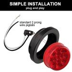 2.5" Round LED Marker Lights Set - Amber & Red