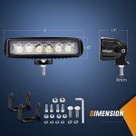 Nilight 18W 6-Inch LED Light Bar Pods