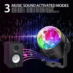 3-Pack Sound Activated Disco Ball Party Lights