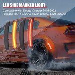 TEMSONE LED Side Marker Light Kit for Dodge Charger