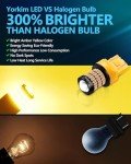 Yorkim Amber LED Bulbs for Turn Signals - 4 Pack